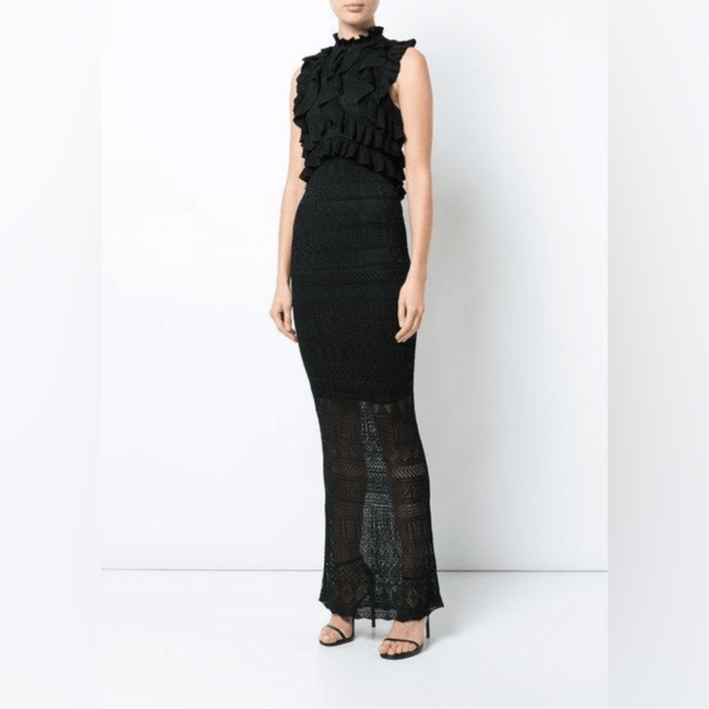 Ronny Kobo Bethanny Ruffle Knit Dress